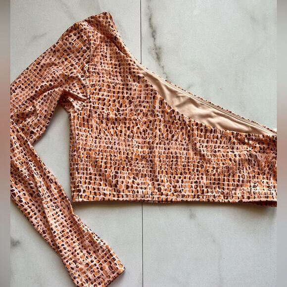 Nwt l*space one shoulder cardi rashgaurd desi wild bunch printed bikini set - Picture 7 of 12